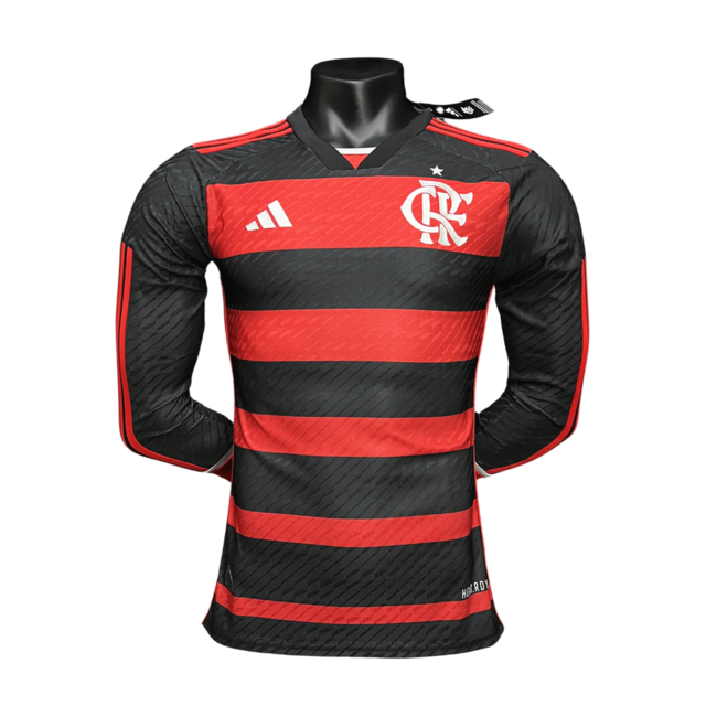 Camiseta Flamengo Home 2024/2025 Hombre Manga Larga Adidas