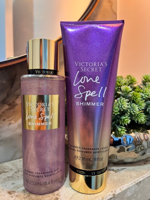 Love Spell Shimmer Victoria's Secret - Kit Body Splash 250ml + Creme 236ml