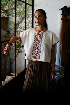 Blusa Jardín terracota