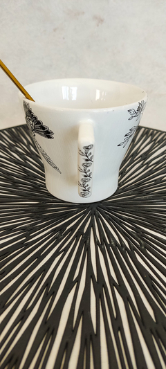 Taza rectangular estampada