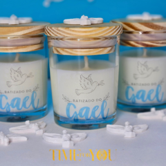 KIT 10 VELAS NO COPO 50g PERSONALIZADO - TIME FOR YOU