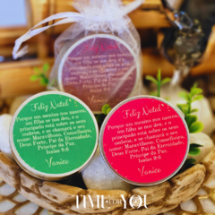 KIT 10 MINI VELAS NA LATINHA 20g PERSONALIZADA - TIME FOR YOU