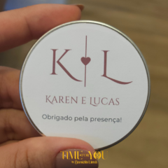 KIT 10 MINI VELAS NA LATINHA 20g PERSONALIZADA - TIME FOR YOU