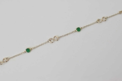 Pulseira Infinito com Pedra Verde - comprar online