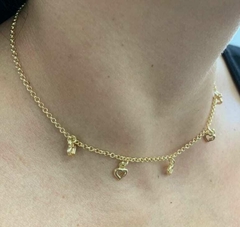 Choker Coração Vasad0 pendurado