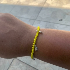 Pulseira Ícones do mar miçangas amarelas - comprar online