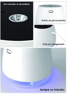 Dispenser inteligente Borrifador De Álcool Sem Tocar As Mãos Sensor Spray Desinfeta - Compracomigo