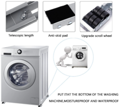 Mini suporte de geladeira ajustável, base de máquina de lavar roupa, móveis telescópicos com 24 rodas, para máquina de lavar e carrinho de geladeira na internet