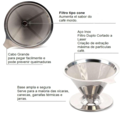 Coador filtro de café Inox - Compracomigo