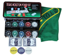 Jogo De Lata Poker Texas Hold'em Poker Set - Compracomigo