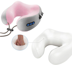 Almofada Massageador Pescoço Bateria Massagem USB Anti Estresse Relaxante Infra Vermelho - Compracomigo