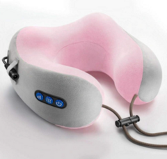 Almofada Massageador Pescoço Bateria Massagem USB Anti Estresse Relaxante Infra Vermelho