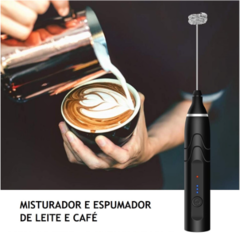 Mini Mixer Portátil Misturador de Bebidas Batedor Espumador de Leite USB Recarregável Cozinha Cafe Ovo - comprar online