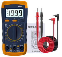 Multímetro Digital LCD A830L Diodo De Tensão AC DC Freguência Multitester Mostrador Luminoso