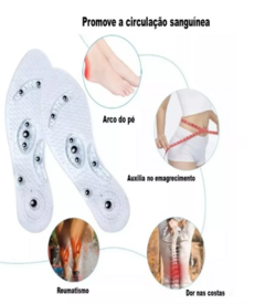 Palmilha de silicone magnética massagem terapia anti estresse - Compracomigo