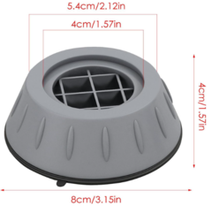 4 peças de almofadas antiderrapantes para máquina de lavar, almofada de suporte antivibração, secadora silenciosa e estável, empilhamento de móveis - Compracomigo