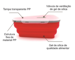 Pote Embalagem expansível de silicone para pizza na internet