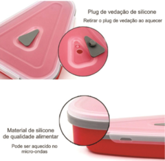 Pote Embalagem expansível de silicone para pizza - Compracomigo