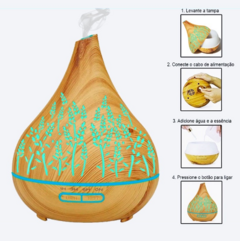 Difusor de Aroma Floral Ultrassônico vela - 400ml - comprar online