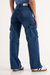 ART.3490 | WIDE LEG CARGO AZUL ELASTIZADO - tienda online