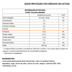 Queso Provolone con orégano Sin Lactosa - tienda online