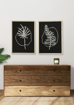 jungla palma negro | 50 x 70 cm ENTREGA EN 20/30 DIAS