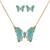 CONJUNTO BUTTERFLY BANHO OURO 18K