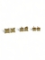 TRIO SQUARE DETALHES BANHO OURO 18K