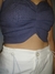 Cropped Linho Julia Azul