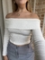 Cropped Mila ombro a ombro Branco