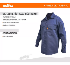 Camisa de trabajo Obrera gabardina - tienda online