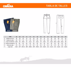 Imagen de Pantalon de trabajo Obrera gabardina