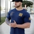 Camiseta respirável masculina com gola redonda, camiseta de algodão para musculação na internet