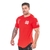 Imagem do Camiseta respirável masculina com gola redonda, camiseta de algodão para musculação