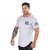Camiseta respirável masculina com gola redonda, camiseta de algodão para musculação - loja online