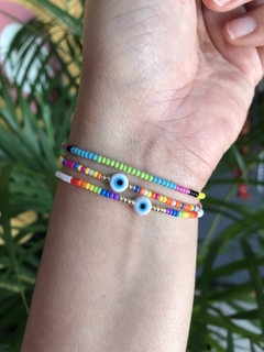 10 Pulseras de chaquira ajustable surtidas