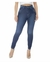 Jeans calça skinny com lycra cintura alta levanta bumbum