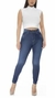 Jeans calça skinny com lycra cintura alta levanta bumbum - loja online