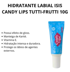 Hidratante Labial Candy Lips Isis Makeup Cor:Tutti-Frutti 10g na internet