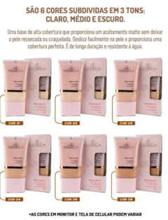 Base Matte Alta Cobertura Phallebeauty Cor:04 30g - loja online