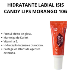 Hidratante Labial Candy Lips Isis Makeup Cor:Morango 10g - comprar online