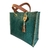 Bolso de Piel Cincelado Flores Verde - AOO