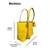 Imagen de Bolso de Piel Tote Cincelado Amarillo