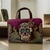 Bolsa de Piel Artesanal Calavera Rosa