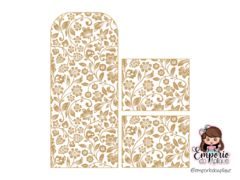 PORTA ABSORVENTE FLORAL OURO