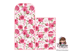 PORTA ABSORVENTE FLORAL CORAL