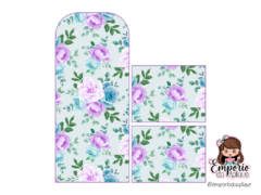 PORTA ABSORVENTE FLORAL LILÁS