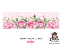 TECIDO PARA BARRA DE TOALHA FLORAL ROSA