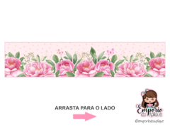 TECIDO PARA BARRA DE TOALHA FLORAL ROSA