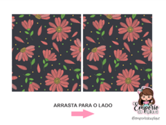 BOLSA ECOBAG FLORAL VERMELHO